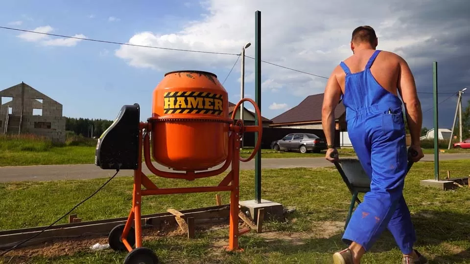 вид модели бетономешалка hamer cm-170