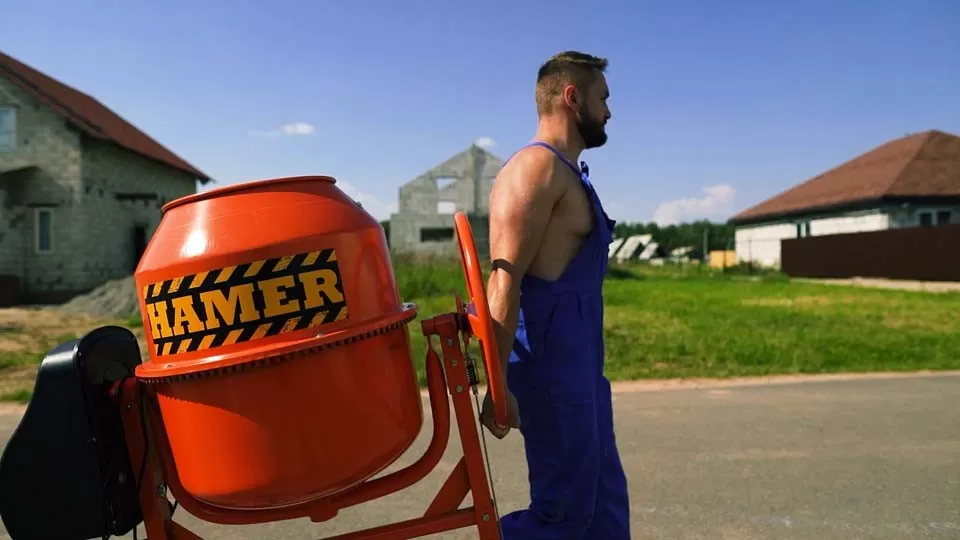 вид модели бетономешалка hamer cm-170