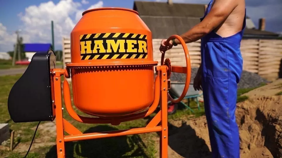 вид модели бетономешалка hamer cm-170