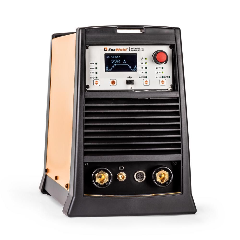 общий вид модели аппарат аргонодуговой сварки foxweld weco tig 233 dc pulse lcd