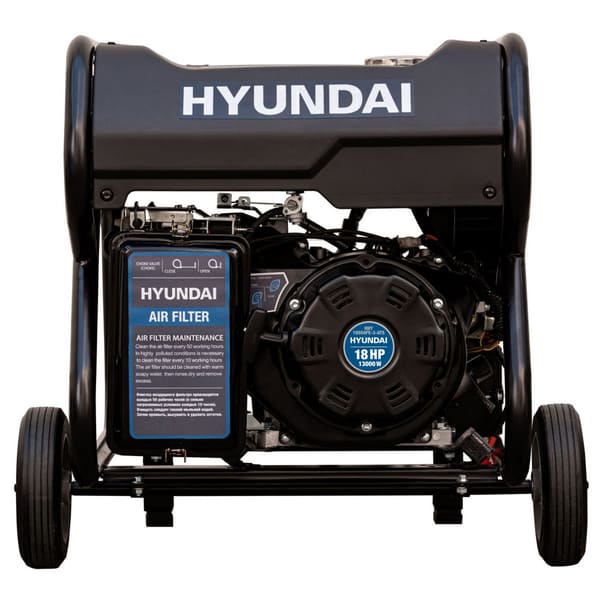 вид модели бензиновый генератор hyundai hhy10550fe-3-ats