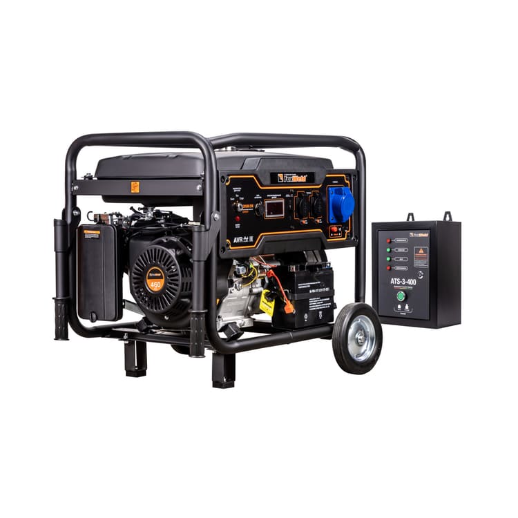 общий вид модели генератор бензиновый foxweld expert g9500 ew в компл. с блоком автоматики