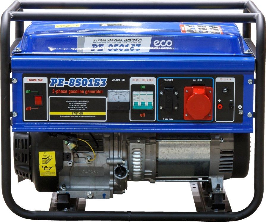 вид модели бензогенератор eco pe-8501s3