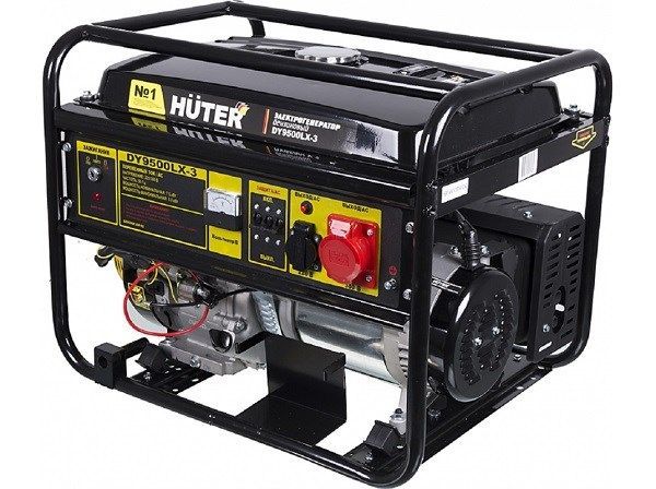 общий вид модели бензиновый генератор huter dy9500lx-3