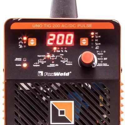 вид модели аппарат аргонодуговой сварки foxweld uno tig 200 ac/dc pulse