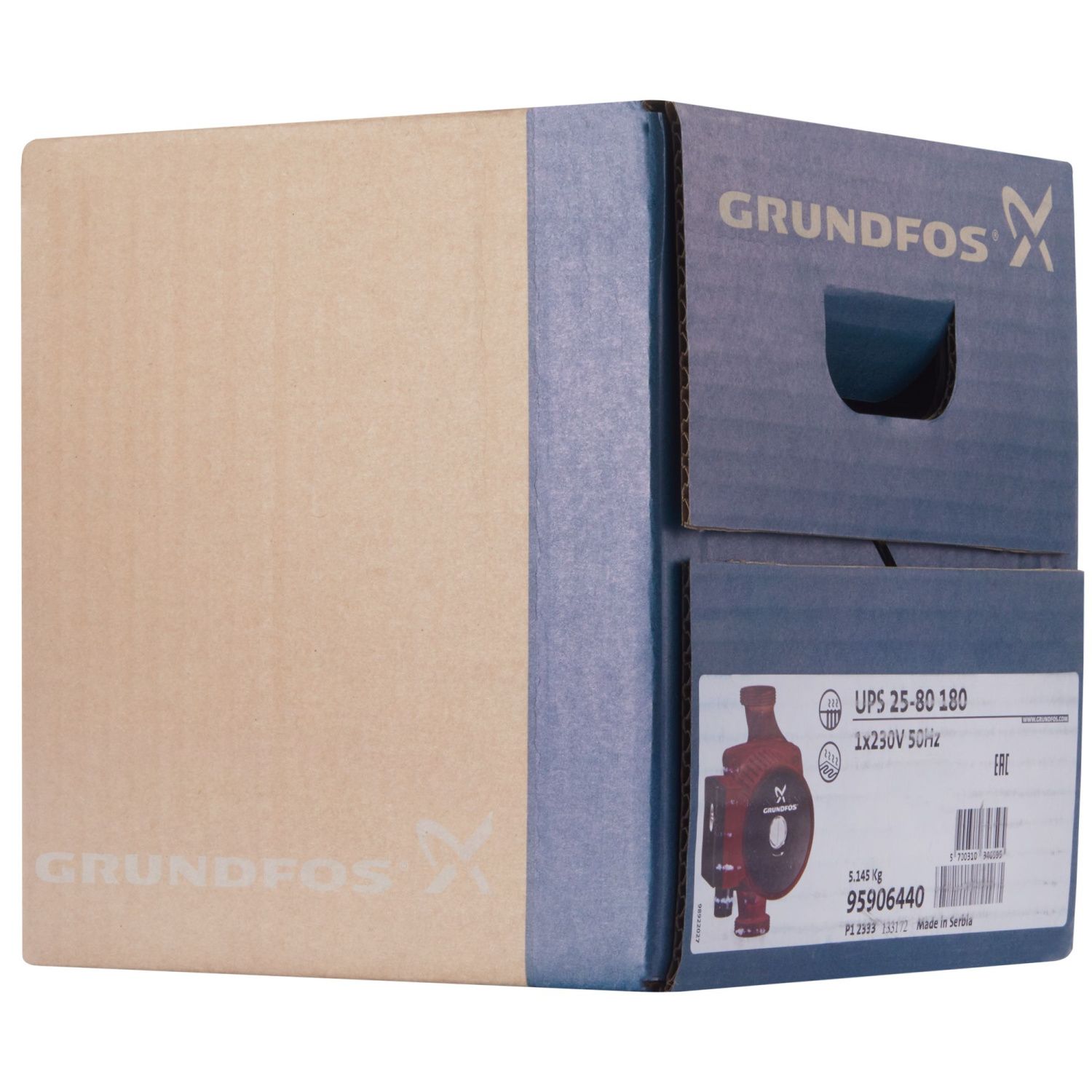 вид модели насос циркуляционный grundfos ups 25-80