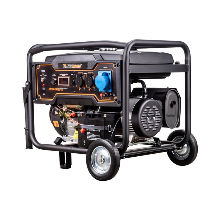 общий вид модели генератор бензиновый foxweld expert g8500 ew в компл. с блоком автоматики