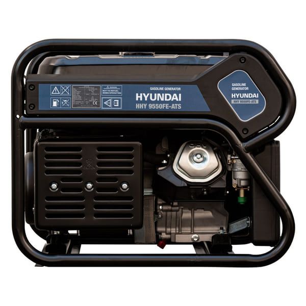 вид модели бензиновый генератор hyundai hhy9550fe-ats