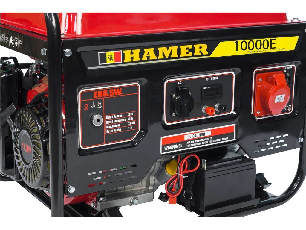 вид модели бензогенератор hamer 10000e (0585u) уценка