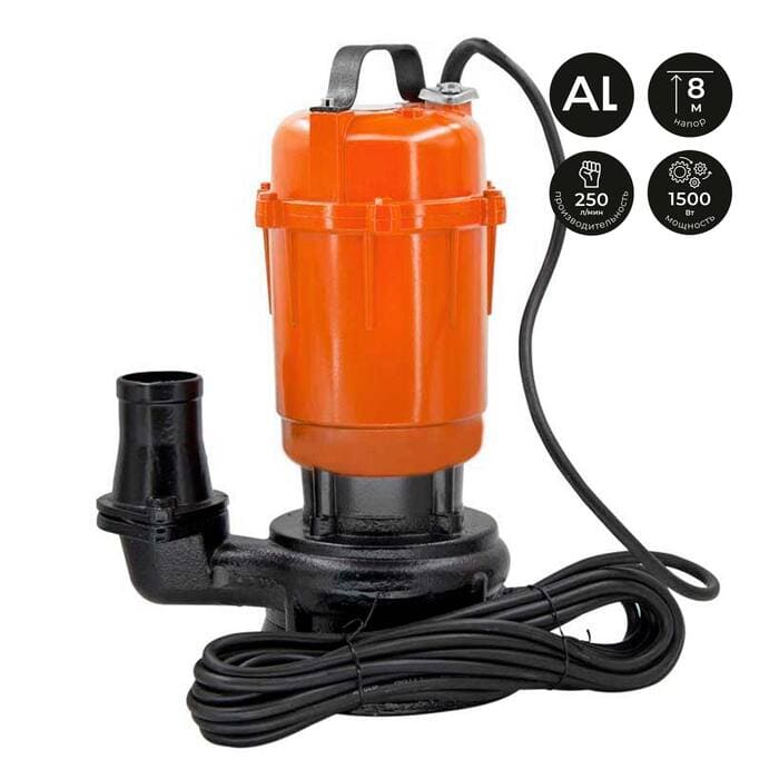 Модель насос дренажно-фекальный skiper wq8-1.5b общий вид модели насос дренажно-фекальный skiper wq8-1.5b