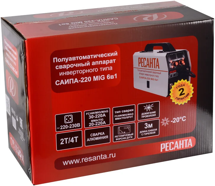 вид модели сварочный полуавтомат ресанта саипа-220 mig
