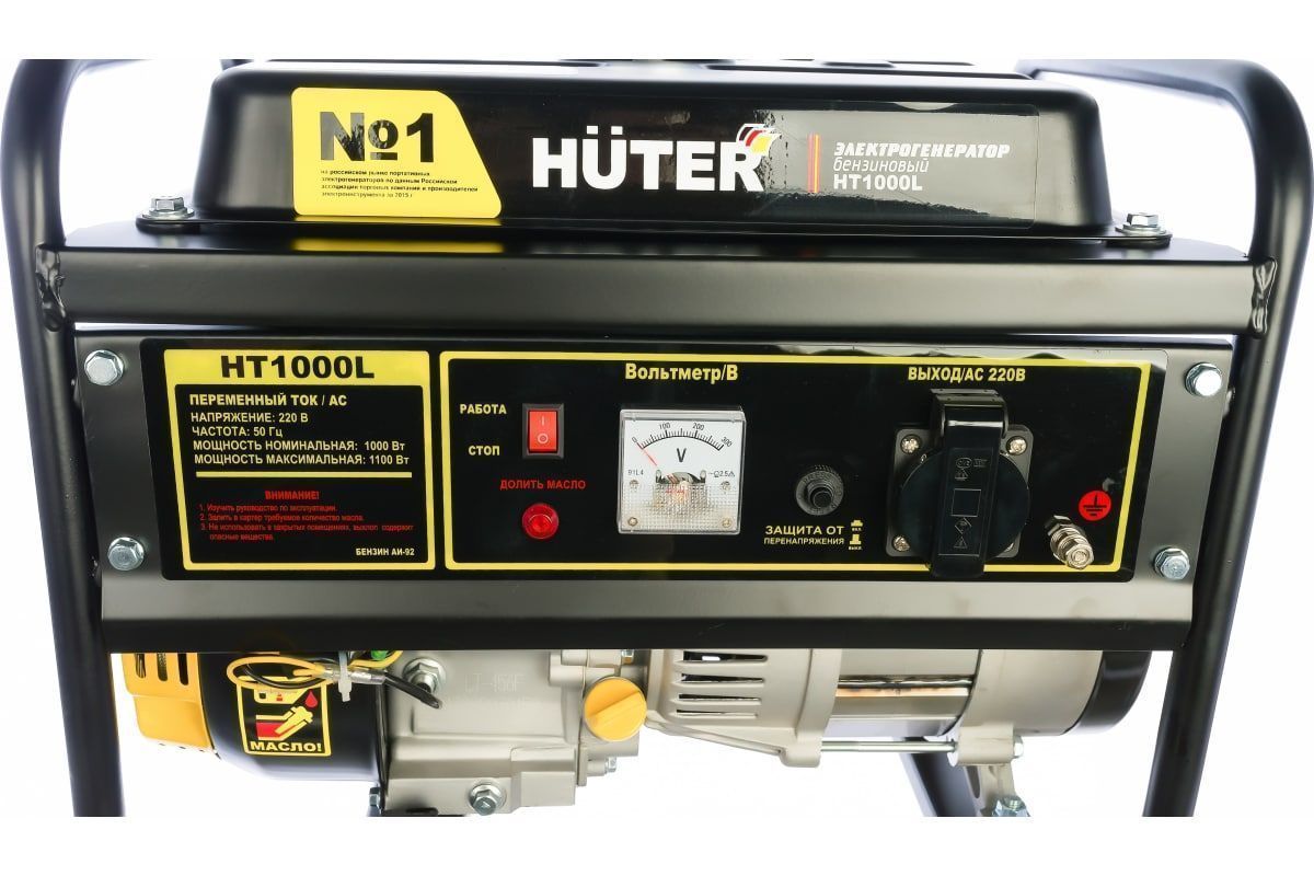 вид модели бензогенератор huter ht1000l
