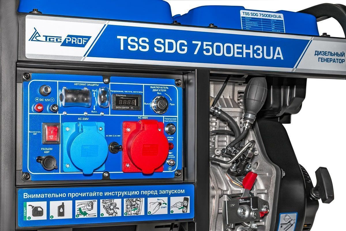 вид модели генератор дизельный tss sdg 7500eh3ua