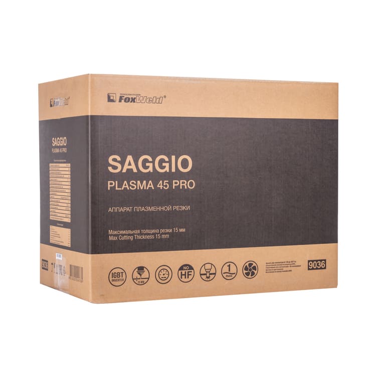 вид модели аппарат плазменной резки foxweld saggio plasma 45 pro
