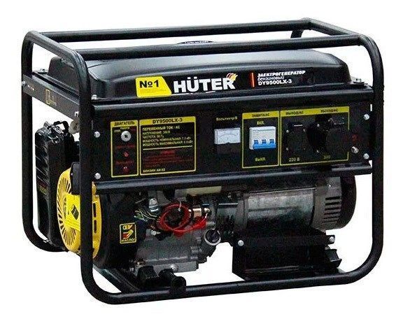 вид модели бензиновый генератор huter dy9500lx-3