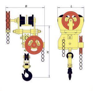 вид модели таль ручная червячная передвижная трчп, 1 т, 6 м