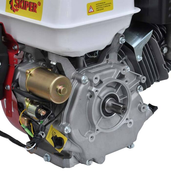 вид модели двигатель бензиновый skiper n190f/e(sft) (электростартер) (d=25 мм)