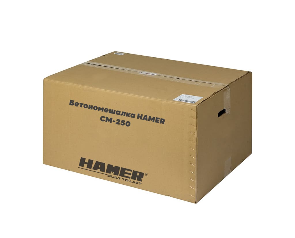 вид модели бетономешалка hamer cm-250