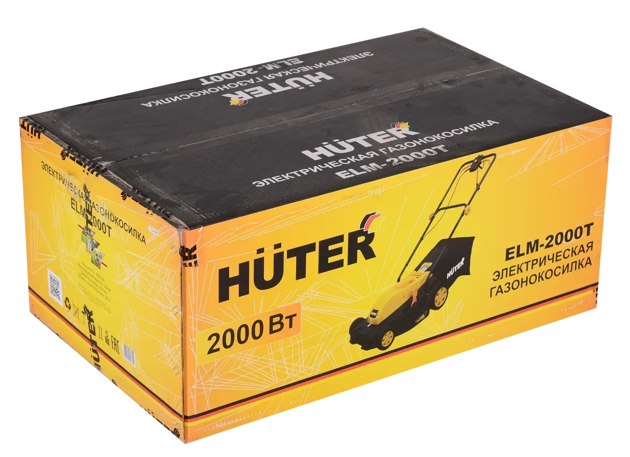 вид модели газонокосилка электрическая huter elm-2000t