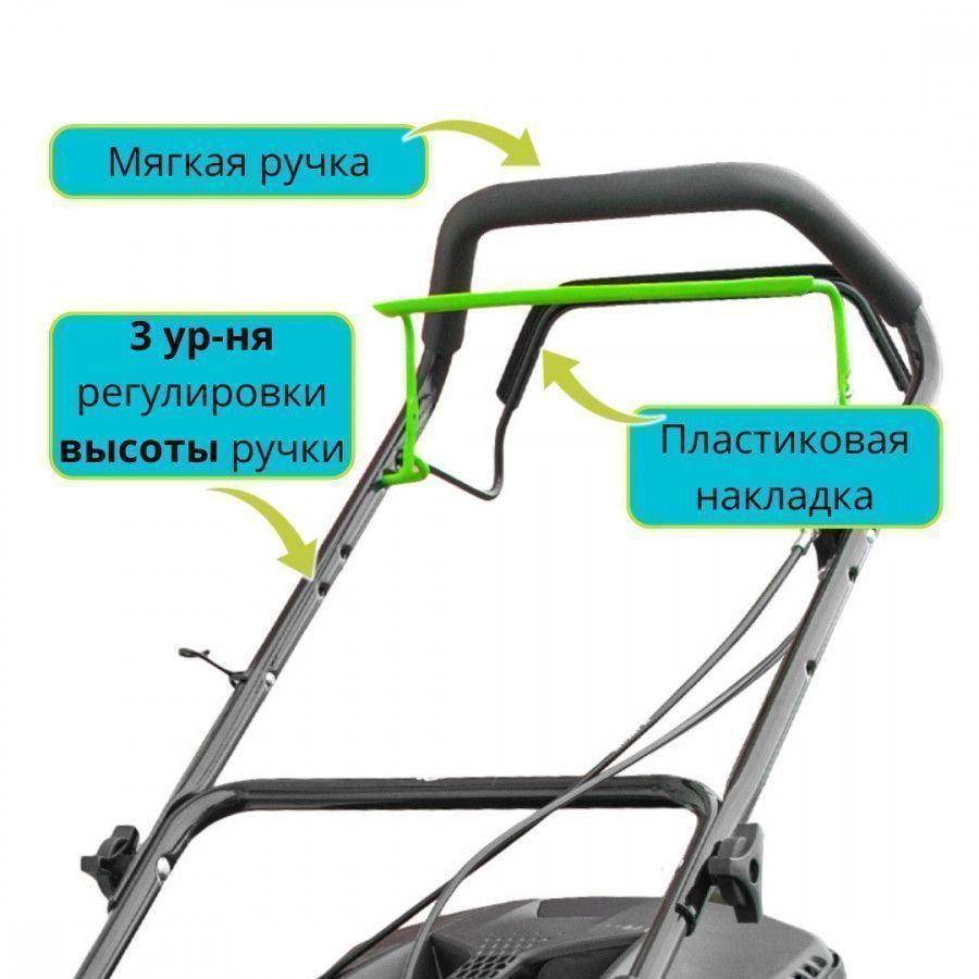 вид модели газонокосилка бензиновая gardmann gml-465 sm