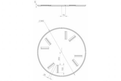 вид модели диск затирочныйgrost 945-3 мм 8 кр (двуроторные, однороторные)