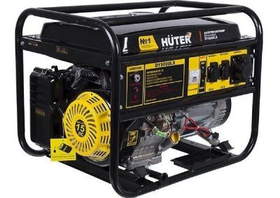 вид модели генератор бензиновый huter dy8000lx