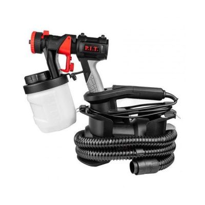 Краскопульт электрический PIT, 600 Вт, расход 1000 мл/мин, емкость 900 мл, возд. шланг 1,8 м