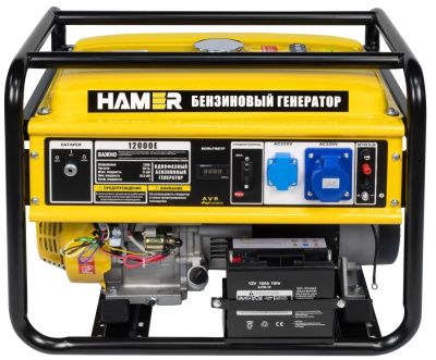 Бензиновый генератор HAMER 12000E(в комплекте колеса и ручки) (0571U) Уценка