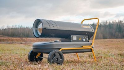 вид модели пушка тепловая дизельная проф. непрямого нагрева с датчиком температуры dh-20b (20 квт), hamer