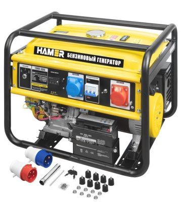 вид модели бензогенератор hamer 11000e-equal
