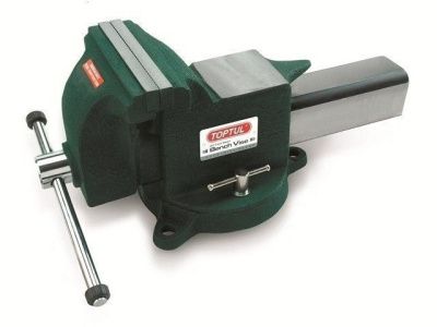 вид модели тиски слесарные, поворотные toptul djac0108, 200 мм