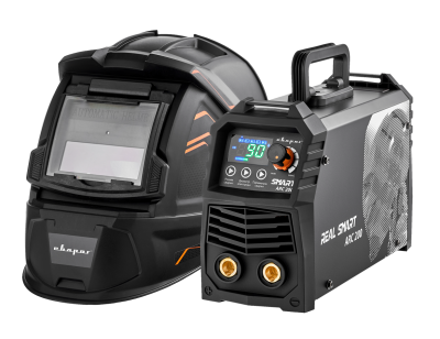 вид модели сварочный аппарат инверторный arc 200 "real smart" (z28303) black (маски+краги)