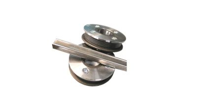 общий вид модели комплект роликов «п-образный» на профильную трубу сечением 10х10 мм