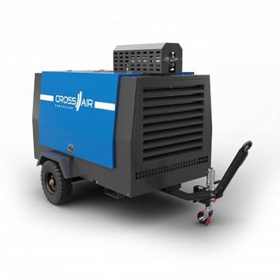 вид модели дизельный передвижной компрессор cross air borey65-10f