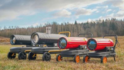 вид модели пушка тепловая дизельная проф. непрямого нагрева с датчиком температуры dh-60b (60 квт), hamer